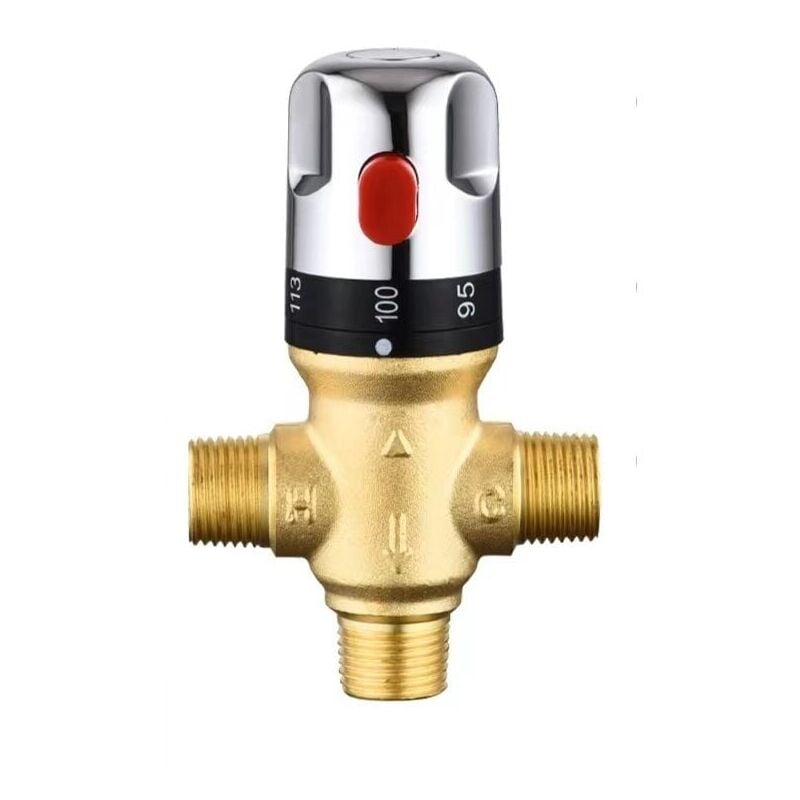 foto del prodotto miscelatore termostatico regolabile per bagno miscelatore per acqua in ottone miscelatore per acqua calda fredda valvola di controllo della