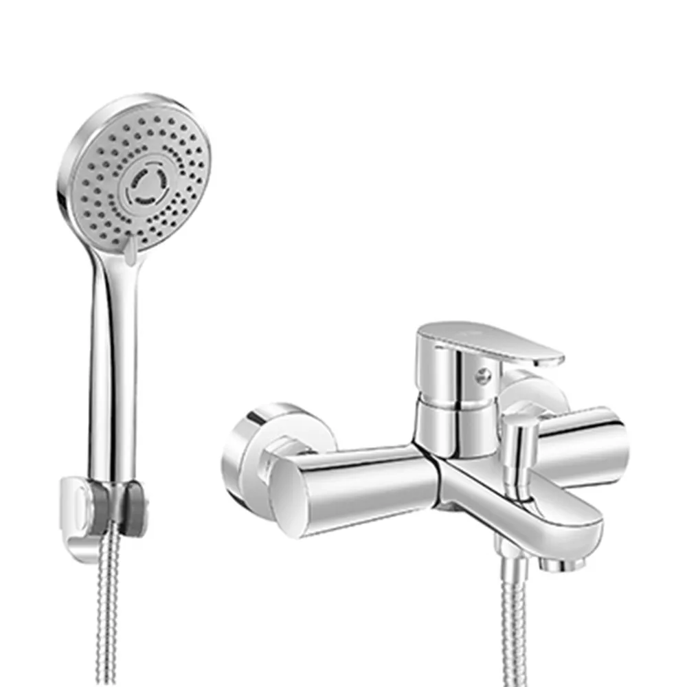 foto del prodotto miscelatore vasca cromato con duplex e kit doccia serie lizzy