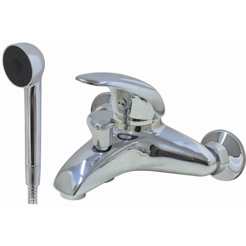 foto del prodotto miscelatore vasca doccia esterno perla in ottone cromato cartuccia mm. 40
