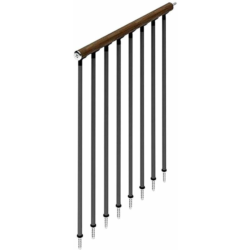 foto del prodotto misterstep balaustra lunghezza 100 cm colore corrimano legno noce 25