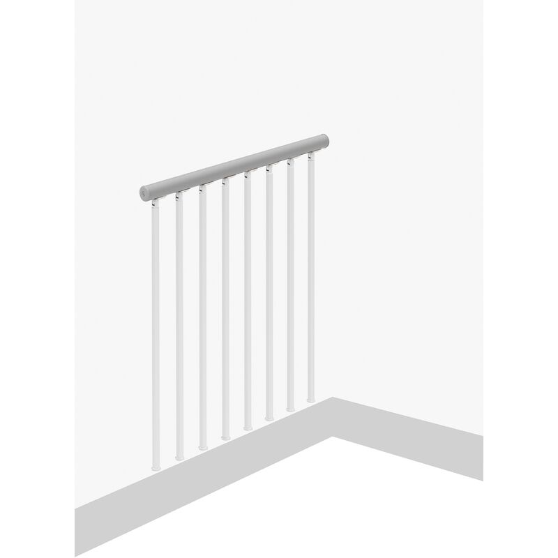 foto del prodotto misterstep balaustra lunghezza 100 cm colore corrimano plastica bianca