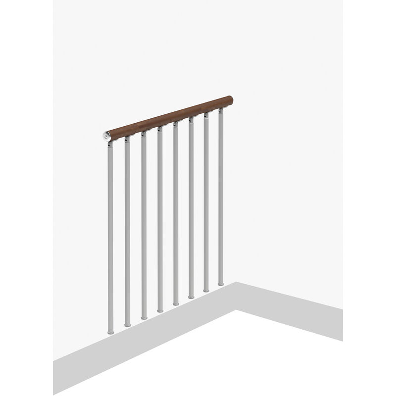 foto del prodotto misterstep balaustra lunghezza 100cm modello con legno colore noce 25