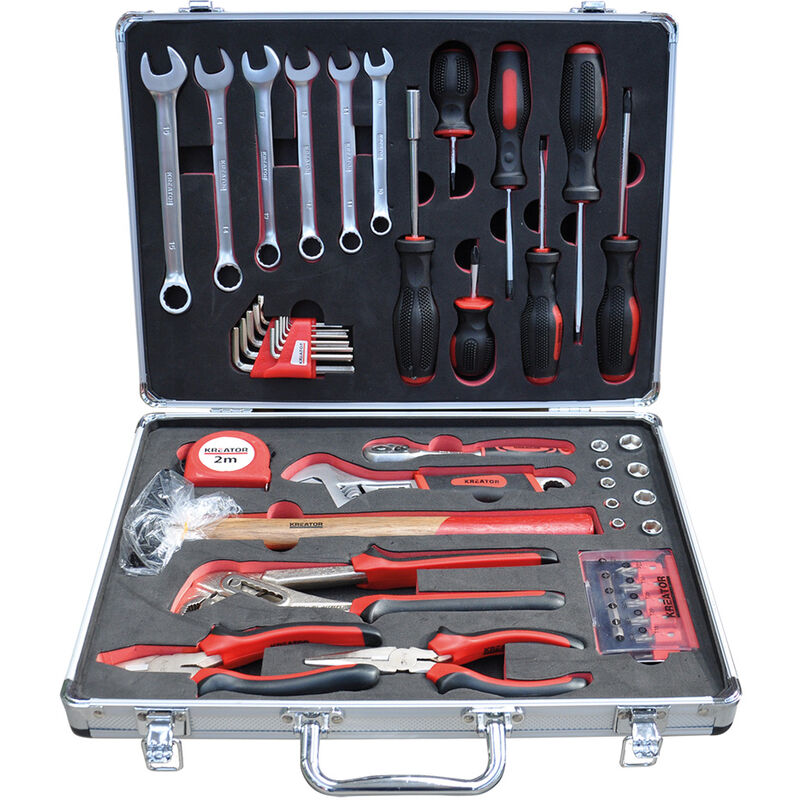foto del prodotto mistral cassetta utensili manuali cm 38 x 7,5 x h 27 26 pz totali