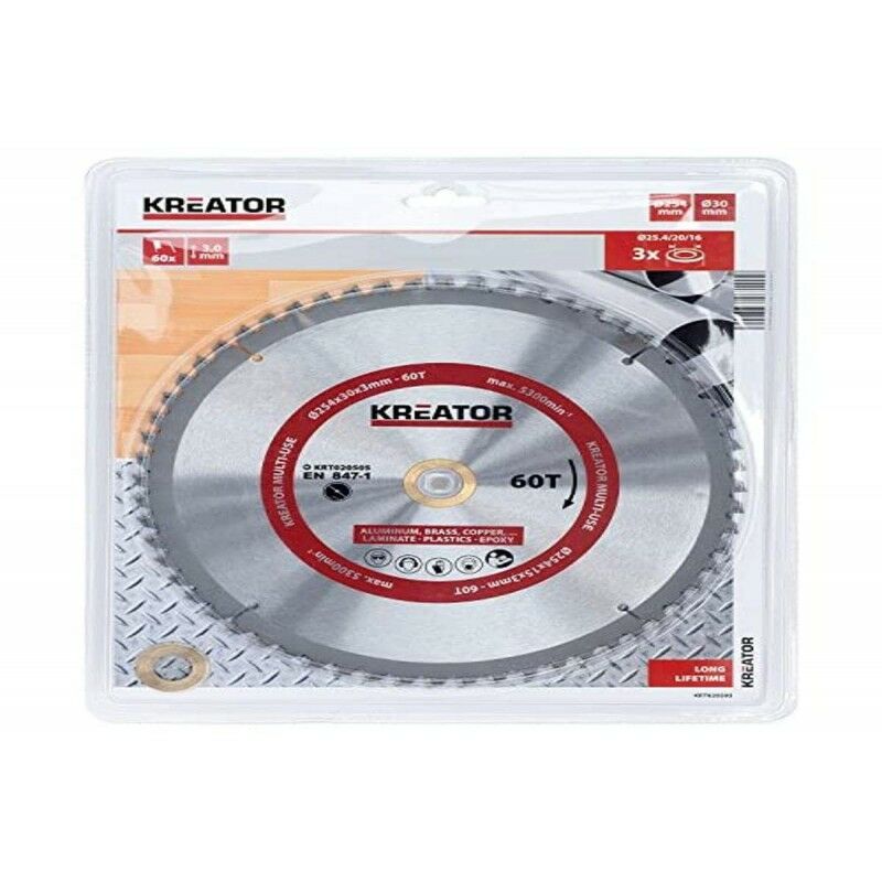 foto del prodotto mistral lama sega circolare kreator per troncatrice legno alluminio 60t 254 mm 60 denti