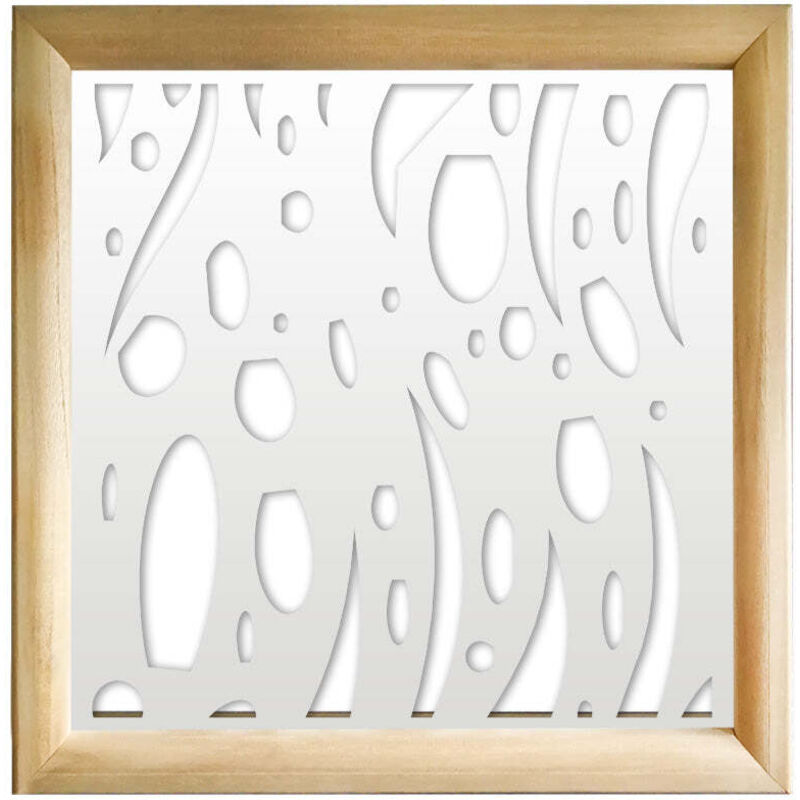 foto del prodotto mistral moduli decorativi in legno e pvc colore bianco misura 98x98 cm