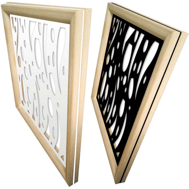 foto del prodotto mistral moduli decorativi in legno e pvc misura 73x73 cm colore nero
