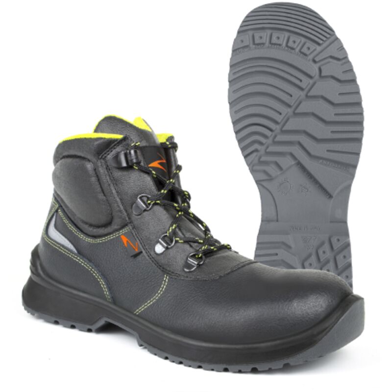 foto del prodotto mistral s3 scarpe da lavoro alte antinfortunistiche n.47 in pelle idrotech nera idrorepellente made in italy nero giallo 47 pezzol