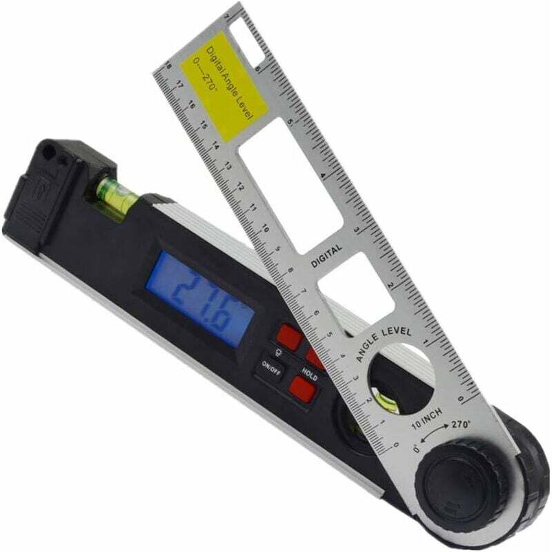 foto del prodotto misuratore d angolo 0 270 , livello laser con display digitale, livello con retroilluminazione a led, goniometro digitale