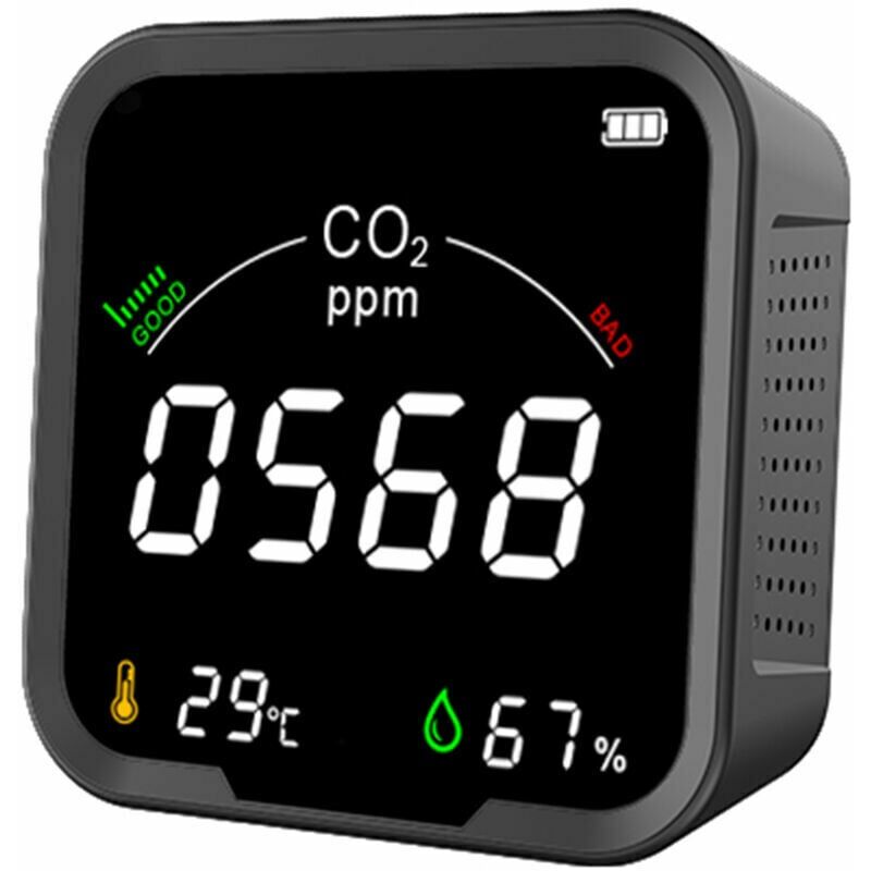 foto del prodotto misuratore di anidride carbonica a infrarossi 400 5000 ppm rilevatore di co2 monitor della qualit dell aria tester di umidit della temperatura