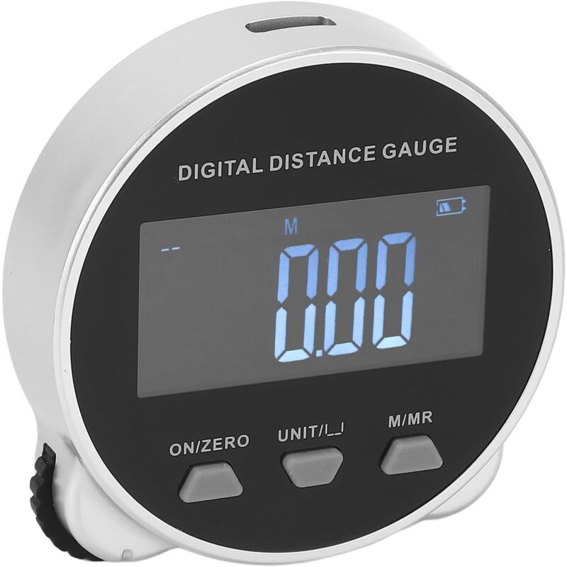 foto del prodotto misuratore di distanza, righello a rulli con display digitale, microprocessore a semiconduttore, metro a nastro digitale, strumento di misurazione