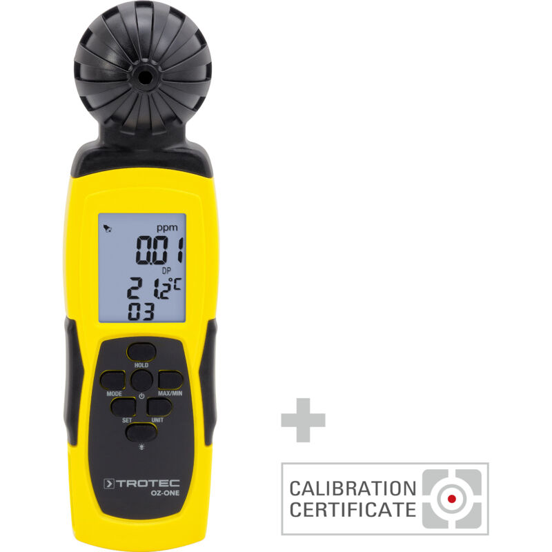 foto del prodotto misuratore di ozono oz one incluso certificato di calibrazione trotec