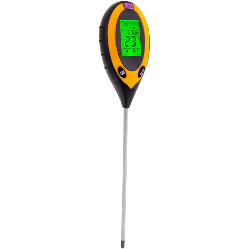foto del prodotto misuratore di ph del terreno 4 in 1, luce solare, temperatura, igrometro