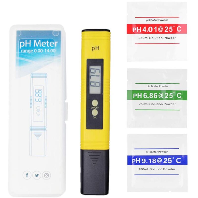 foto del prodotto misuratore di ph digitale a penna, tester di qualit dell acqua ph, misuratore di ph digitale portatile lcd digitale, intervallo di misurazione per