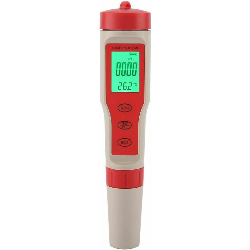 foto del prodotto misuratore di ph, penna per il rilevamento della qualit dell acqua, termometro digitale tds ph ec professionale 4 in 1, misuratore di ph
