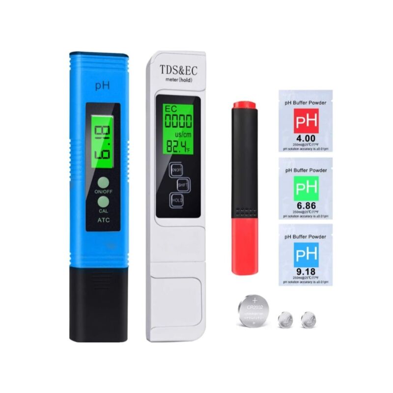 foto del prodotto misuratore di ph, ph, tds e temperatura, tester ec, bio 5 in 1, tester di qualit dell acqua con display lcd, tester digitale di qualit dell acqua
