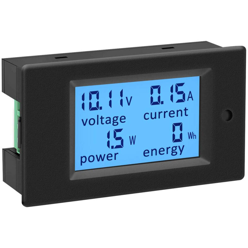 foto del prodotto misuratore di potenza dc 6.5 100v 100a multimetro digitale display lcd tensione corrente energia monitor 12v 24v 36v 48v 60v 72v rv batteria