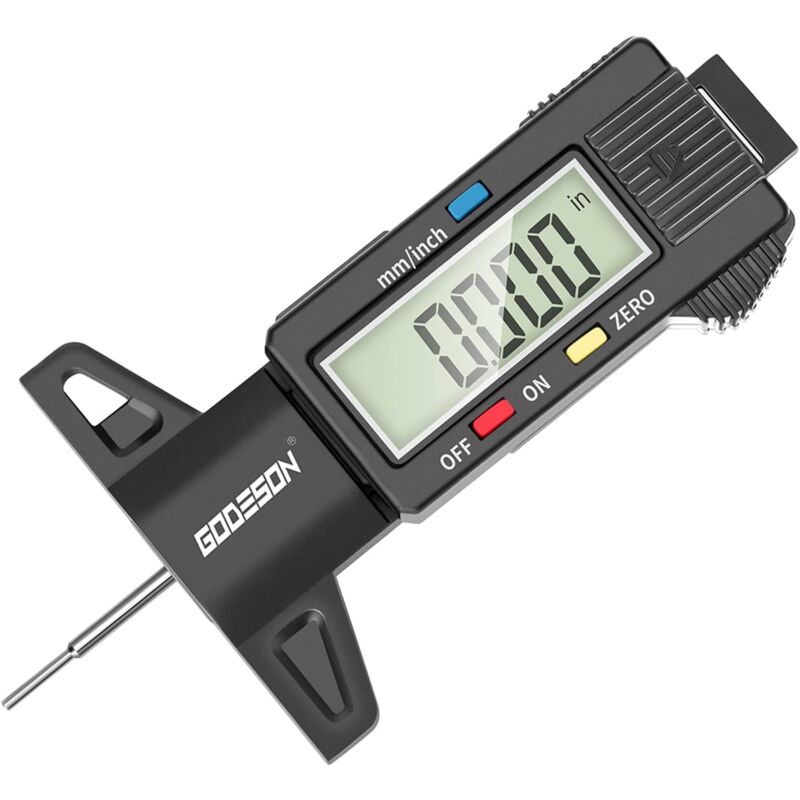 foto del prodotto misuratore di profondit del battistrada digitale, misuratore di profondit del battistrada per pneumatici con ampio display lcd, misuratore di