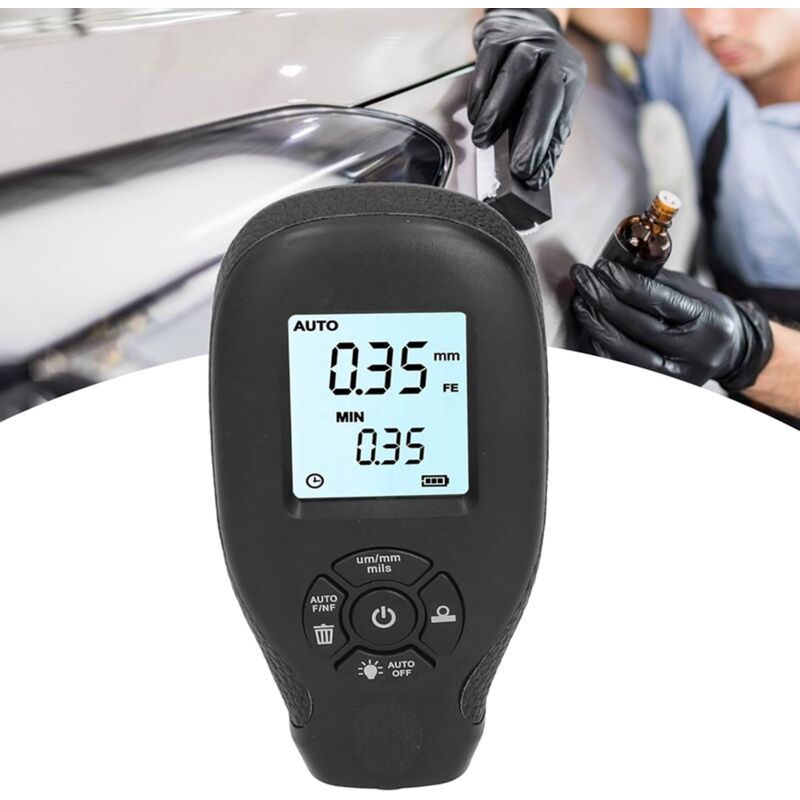 foto del prodotto misuratore di spessore del rivestimento portatile digitale hw 300 0 2000um misuratore di spessore per la misurazione della vernice per auto lettura