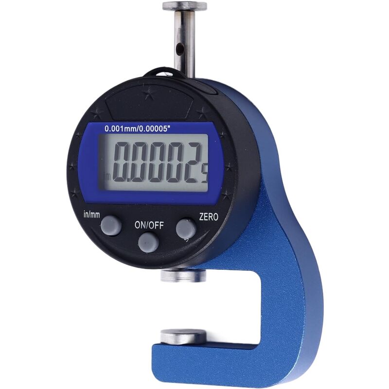 foto del prodotto misuratore di spessore digitale, micrometro elettronico accurato con display lcd, risoluzione 0,001 mm, per la misurazione dello spessore di carta,
