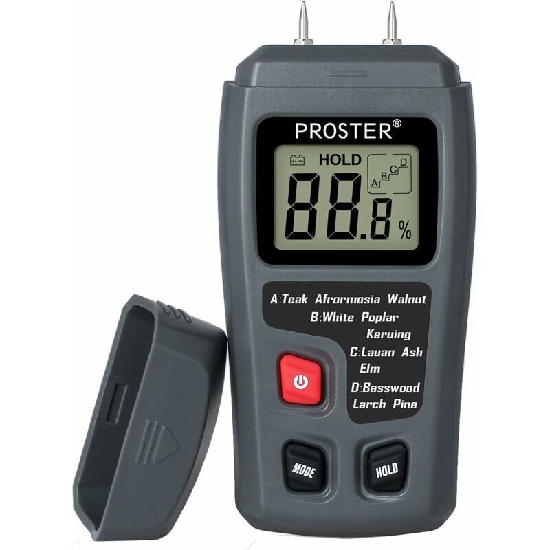 foto del prodotto misuratore di umidit del legno a 2 pin, rilevatore di umidit digitale con display lcd hd, igrometro per legno, portata 0 99,9 , precisione 0,5 ,