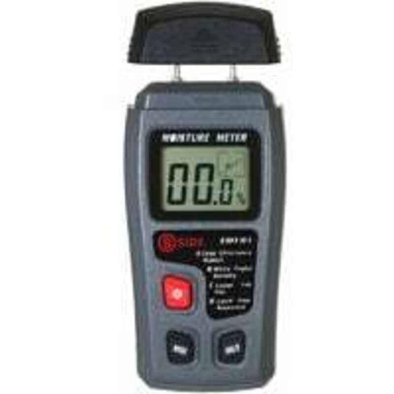 foto del prodotto misuratore di umidità del legno a 4 modalità, misuratore di umidità portatile di tipo pino, strumento portatile con display lcd