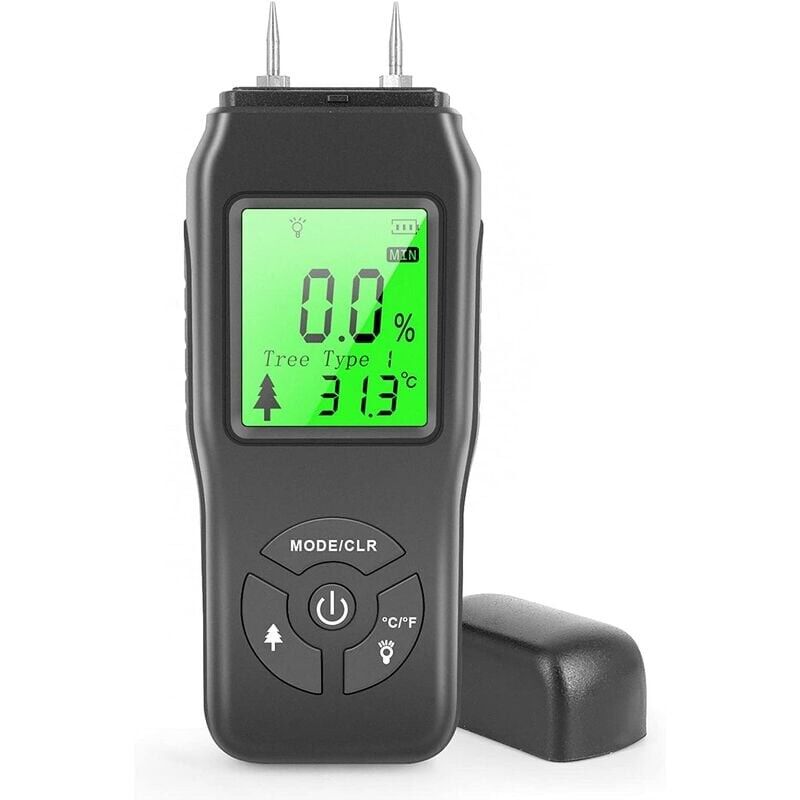 foto del prodotto misuratore di umidit del legno, rilevatore di umidit digitale portatile, display lcd retroilluminato, rilevatore di perdite d acqua, tester di