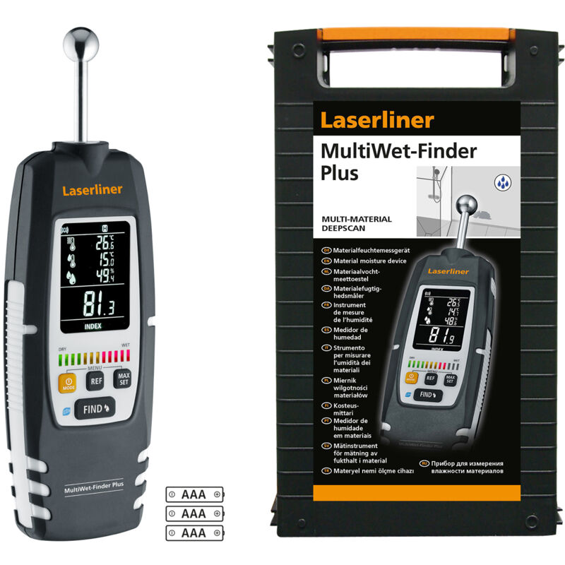 foto del prodotto misuratore di umidit per materiali laserliner multiwet finder plus elettronico