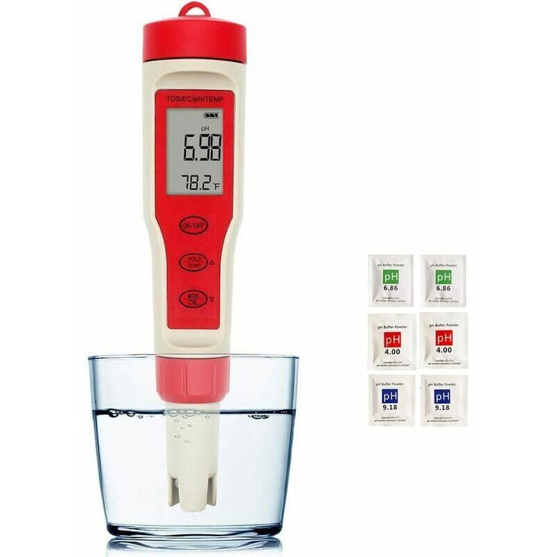 immagine 0 del prodotto misuratore ph, misuratore di conducibilit ph tds ec temperatura, calibrazione automatica ad alta precisione, digitale per piscine, acquari d acqua