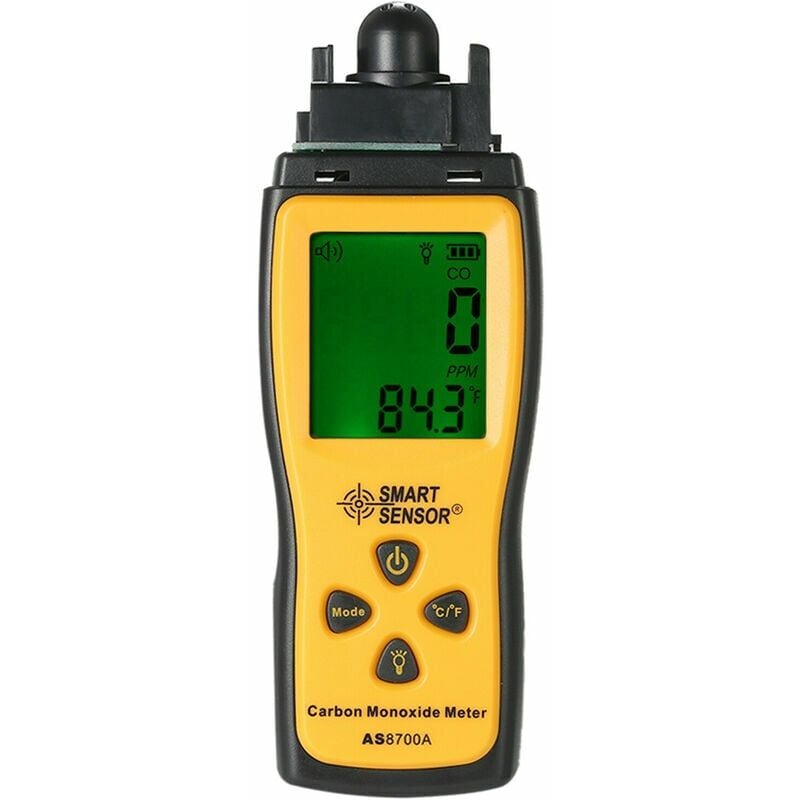 foto del prodotto misuratore portatile di monossido di carbonio smart sensor con tester per gas co ad alta precisione, monitor, rilevatore, display lcd, allarme sonoro