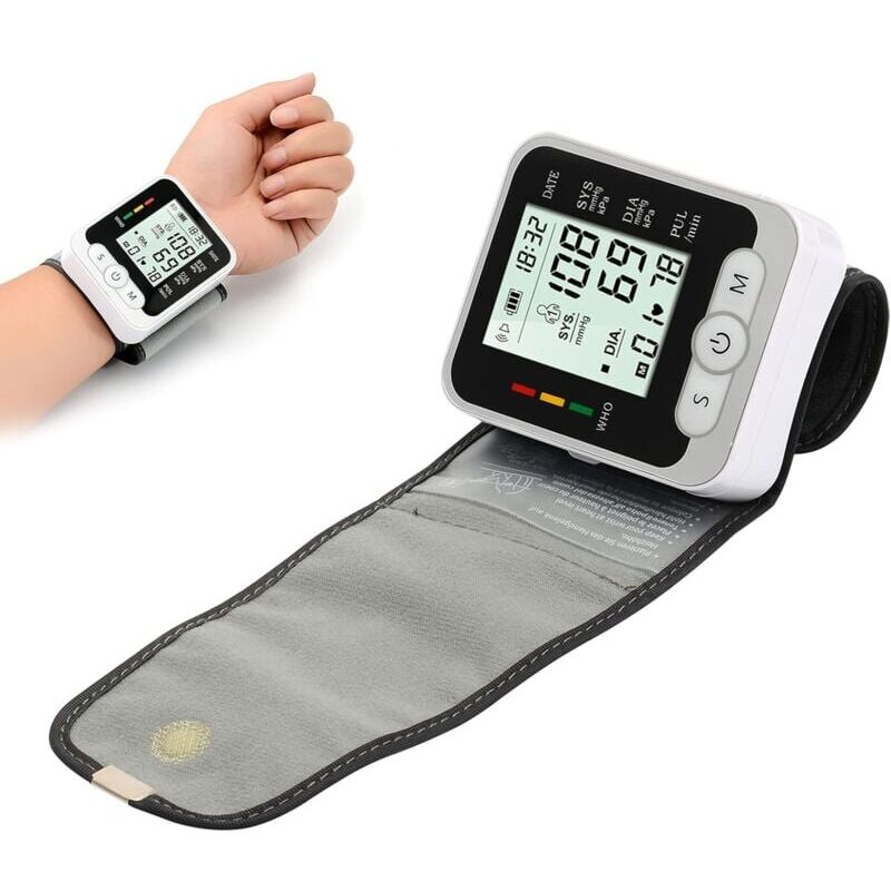 foto del prodotto misuratori di pressione sanguigna da polso digitali portatili, misuratore di pressione sanguigna da polso professionale misuratore di pressione