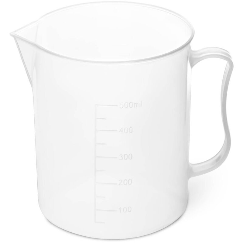 foto del prodotto misurino caraffa graduata contenitore laboratorio plastica becher 500ml 10 pezzi