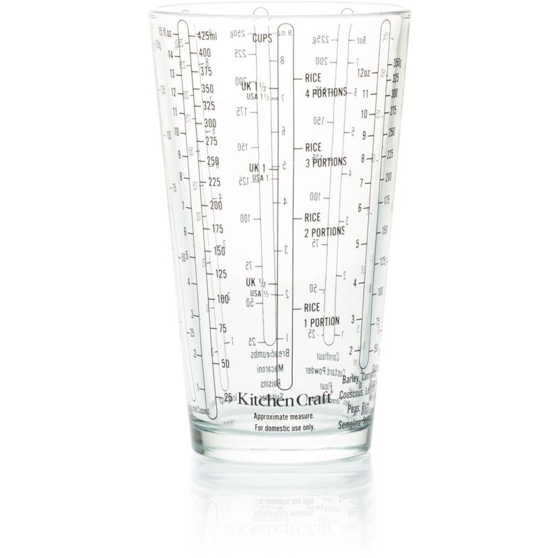 immagine 0 del prodotto misurino in vetro per ingredienti secchi e umidi, unit imperiali e metriche, miscele in polvere e liquidi, 450 ml kitchencraft