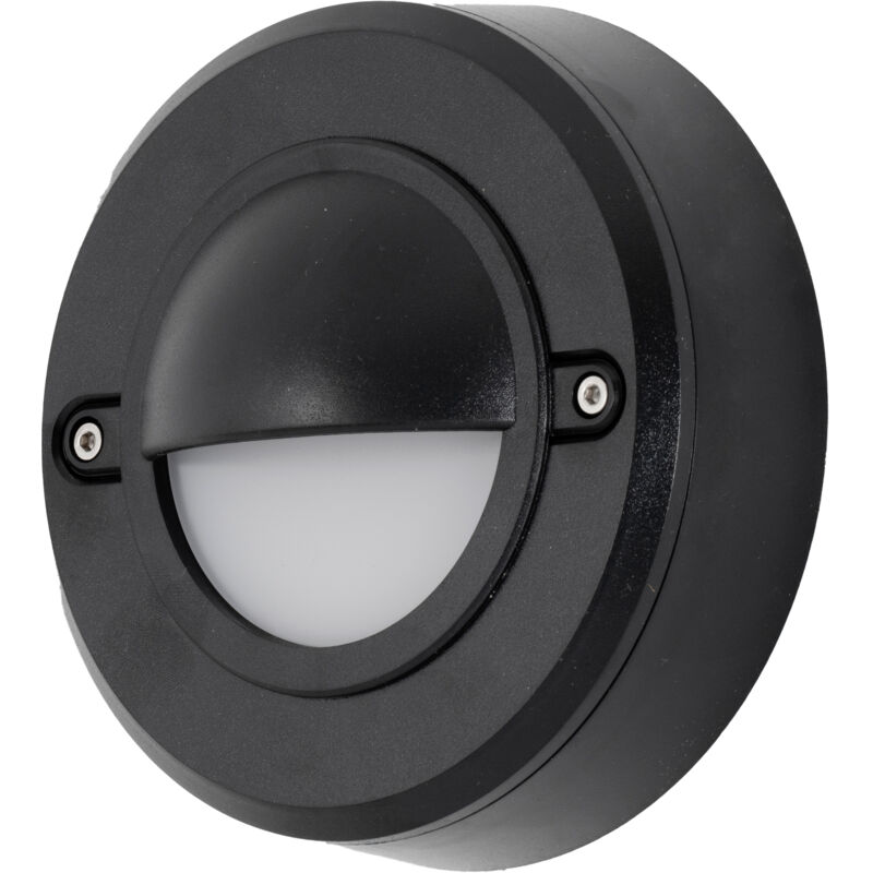 foto del prodotto mita aplique exterior con luz led en blanco c lido 3000k en color negro