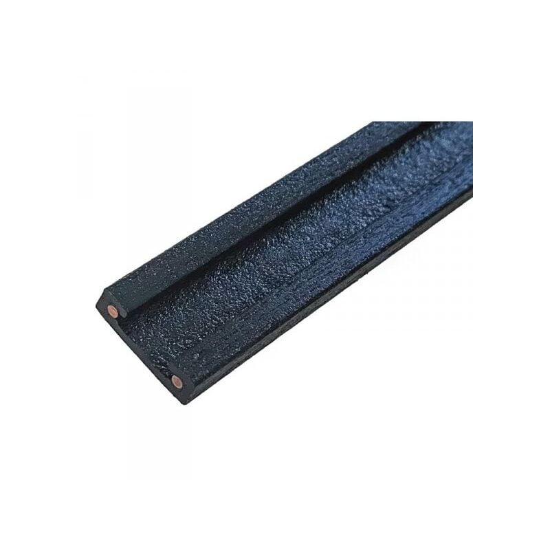 foto del prodotto mitepek 2 metri sistema binario guida barra plastica elettrificata per striscia faretto led per scaffalatura sottopensile colore nero
