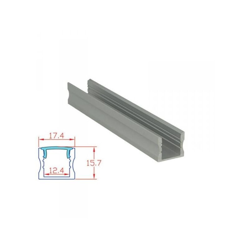 immagine 0 del prodotto mitepek 3 metri profilo canalina barra alluminio led anodizzato quadrato profondo per striscia bobina led super luminoso