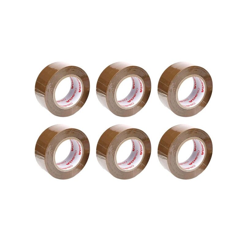 foto del prodotto mitepek 6 rotoli nastro adesivo marrone per imballaggio 50mmx150mt