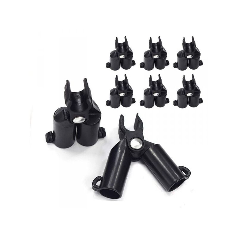 foto del prodotto mitepek 8 pezzi raccordi connettori traliccio per bastone supporto piante snodabile 70 11mm con forchetta superiore