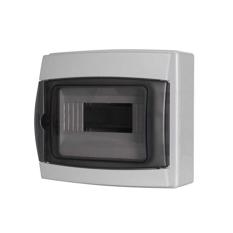 foto del prodotto mitepek a2zworld centralino da parete 8 moduli con portello fum , grigio ral 7035, 200x180x100 mm, ip65, ideale per installazioni elettriche