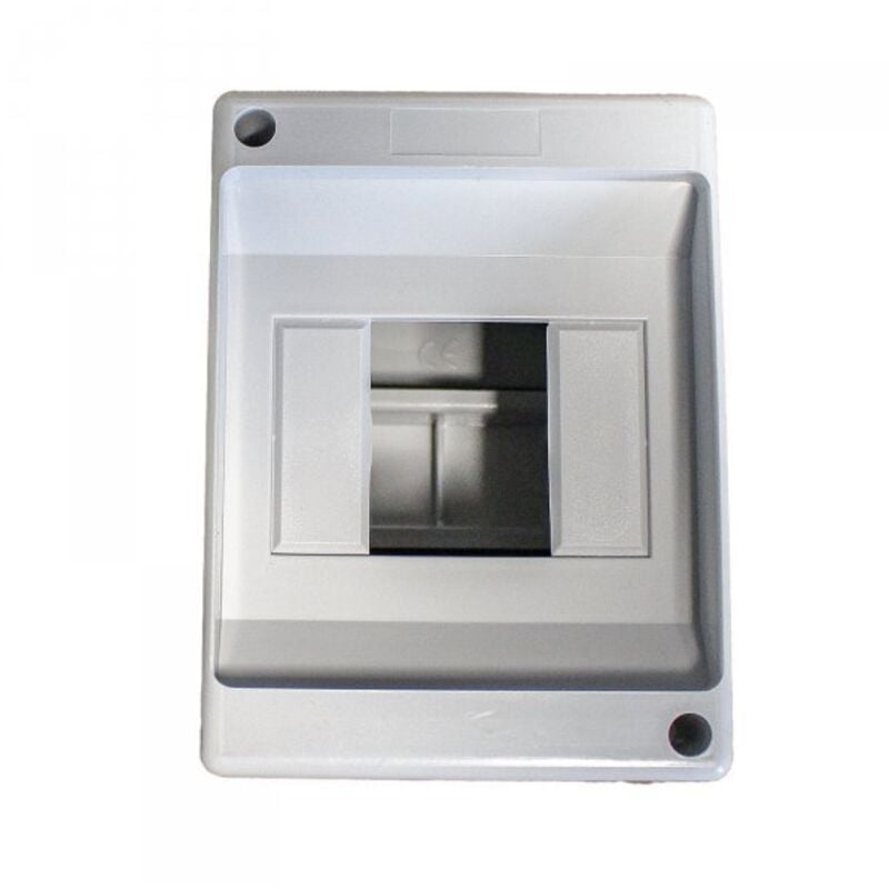 foto del prodotto mitepek - a2zworld centralino da parete con binario din stampato su base, 4 moduli, 130x90x86 mm, grigio ral 7035, ip40, ideale per installazioni elettriche interne