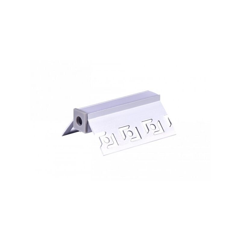 foto del prodotto mitepek a2zworld kit profilo alluminio completo da 2 metri per striscia led, angolare esterno da incasso con alette scomparsa, dimensione