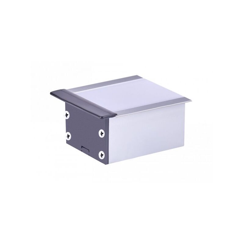 foto del prodotto mitepek a2zworld kit profilo alluminio completo da 2 metri per striscia led, super larga e alta da incasso, dimensione 63.535mm, larghezza interna