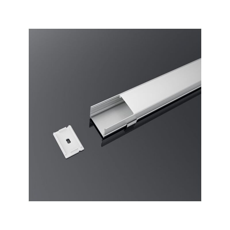 foto del prodotto mitepek a2zworld kit profilo alluminio completo da 2 metri per striscia led, super larga e alta, dimensione 3020mm, larghezza interna 25mm, 234g m,