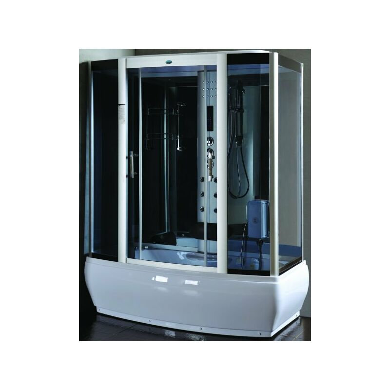 foto del prodotto mitepek cabina con vasca idromassaggio, sauna, bagno turco, cromoterapia 170x90cm full optional sicorage mexus