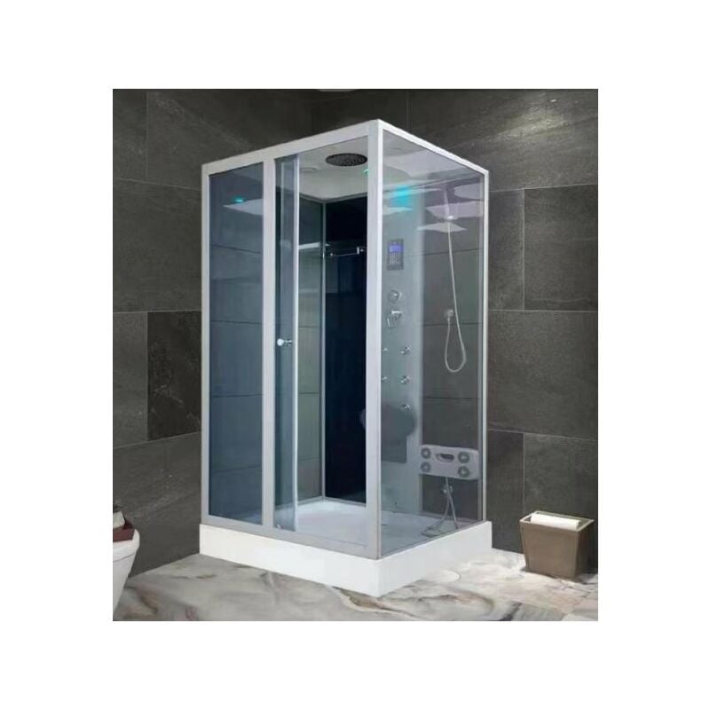 foto del prodotto mitepek cabina doccia idromassaggio, cromoterapia, touch screen, full optional 100x100cm sicorage lurix