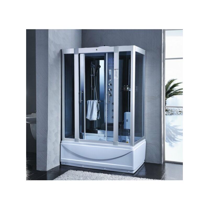 foto del prodotto mitepek cabina doccia idromassaggio, cromoterapia, touch screen, full optional 135x80cm sicorage xulus