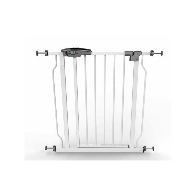 foto del prodotto mitepek cancelletto porta per bambini regolabile, in alluminio bianco 75,5x85 h slome