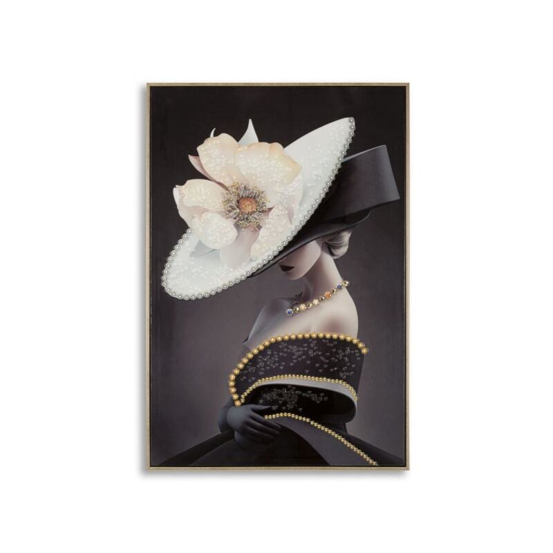 foto del prodotto mitepek dipinto su tela laccato wien hat b c cornice cm 62x4x92