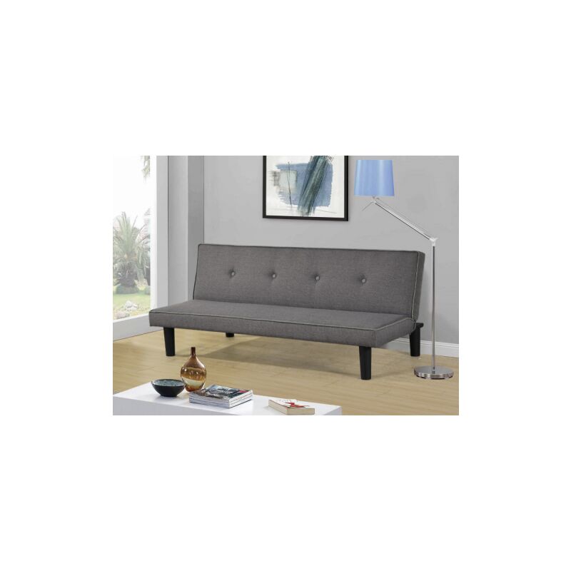 foto del prodotto mitepek divano tre posti moderno, reclinabile a letto, lino grigio 166cm sicorage elian