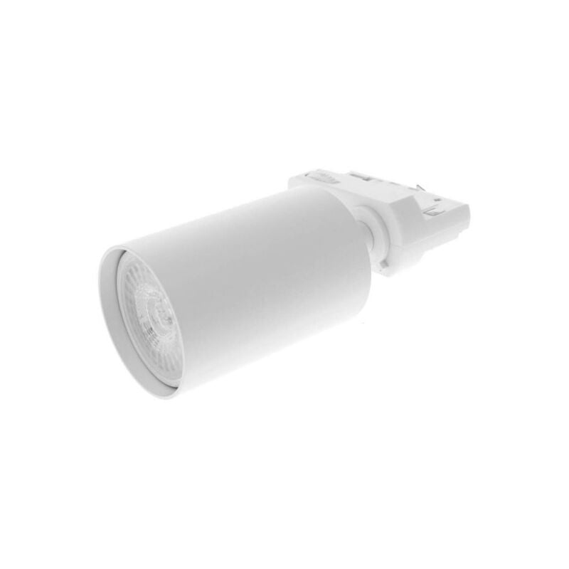foto del prodotto mitepek faretto da binario trifase gu10 orientabile e ruotabile, attacco 4 fili, compatibile con 3 linee di accensione, max 50w, 220v, bianco