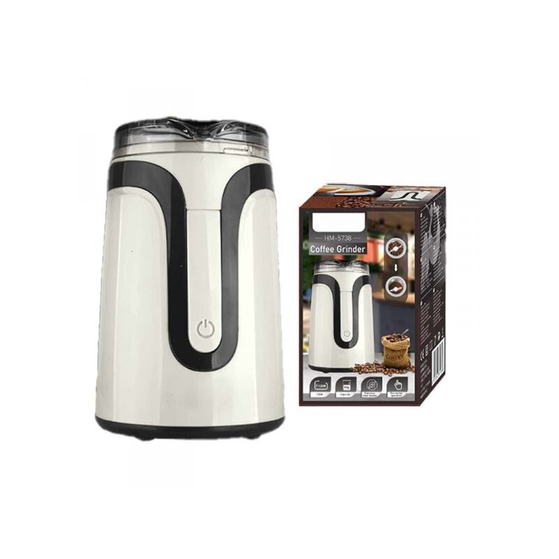 foto del prodotto mitepek macinacaffe elettrico con lame in acciaio inossidabile base in alluminio capacita 60g 150w macinatura istantanea per caffe espresso